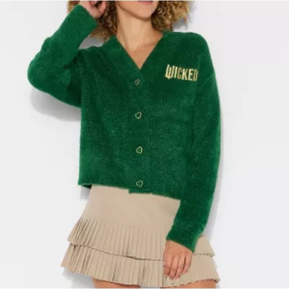 Wicked Green Women's Cardigan wicked movie Sweater